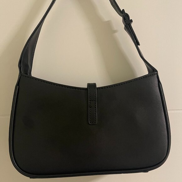 YSL Saint Laurent Le 5 a 7 Mini Leather Hobo Bag Purse - Black - Picture 4 of 11